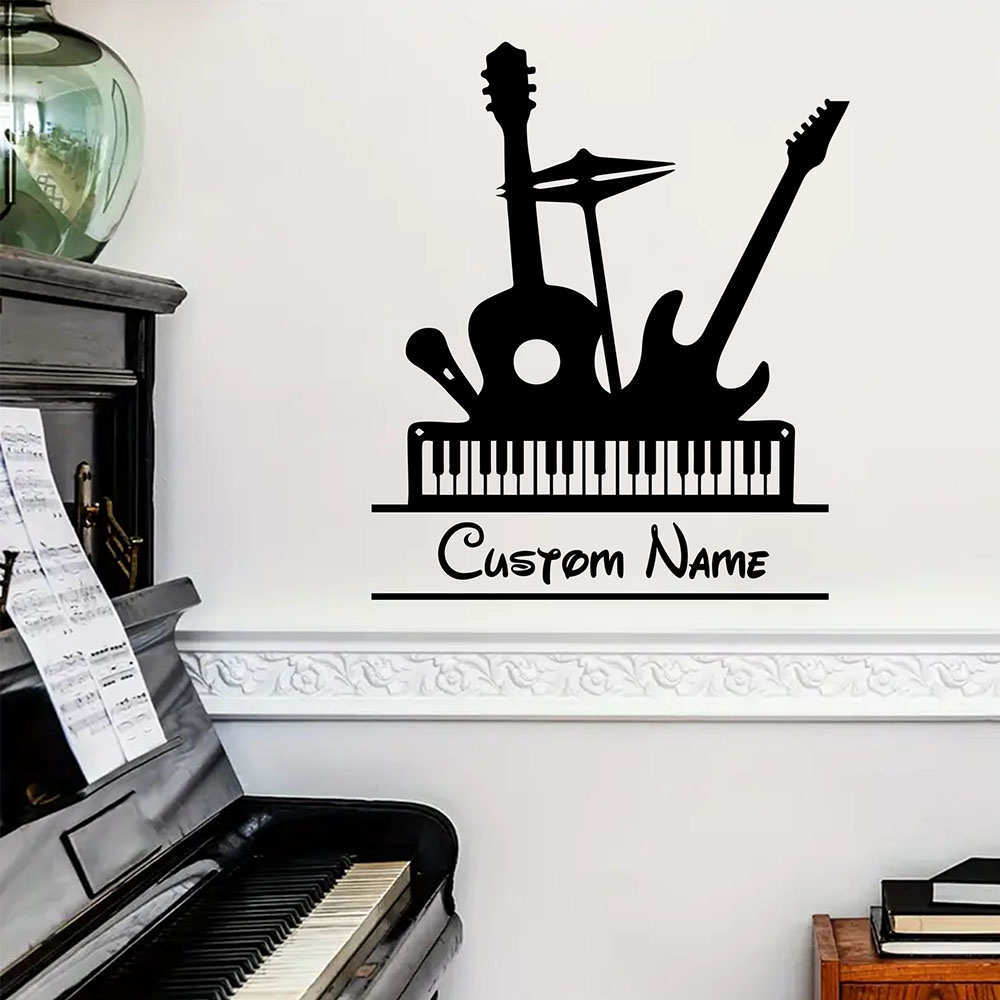 Musical Instrument With Names - 1 шт. Наклейка на стену с