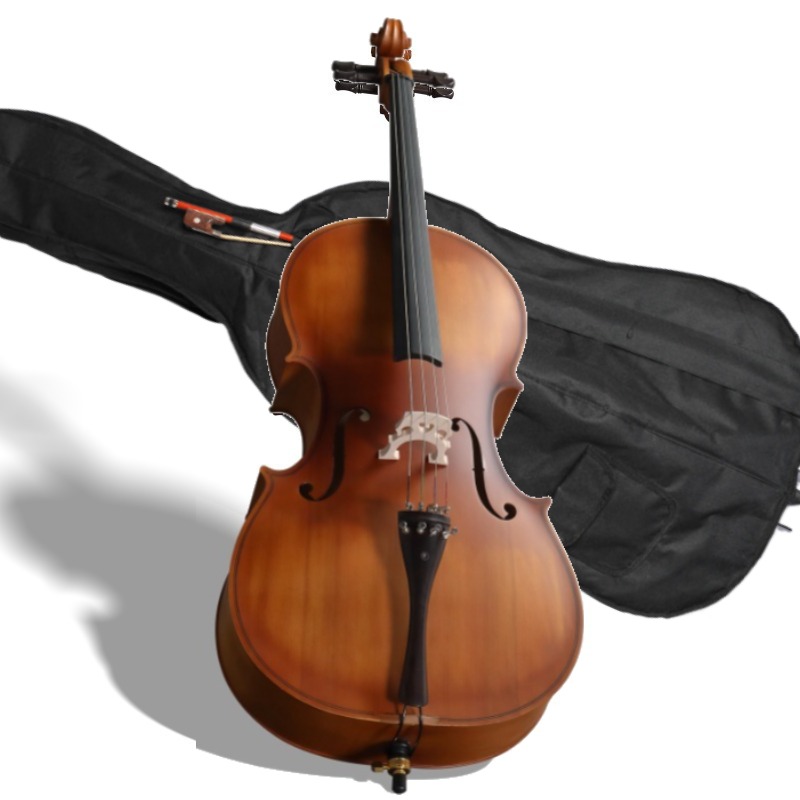 Musical Instrument In Orchestra - 4/4 матовая панельная виолончель BASSWOOD натурального