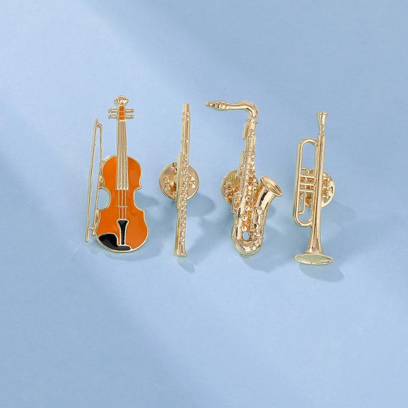 1 шт. Забавная эмалевая брошь  – обзор и цена Musical Instrument In Orchestra