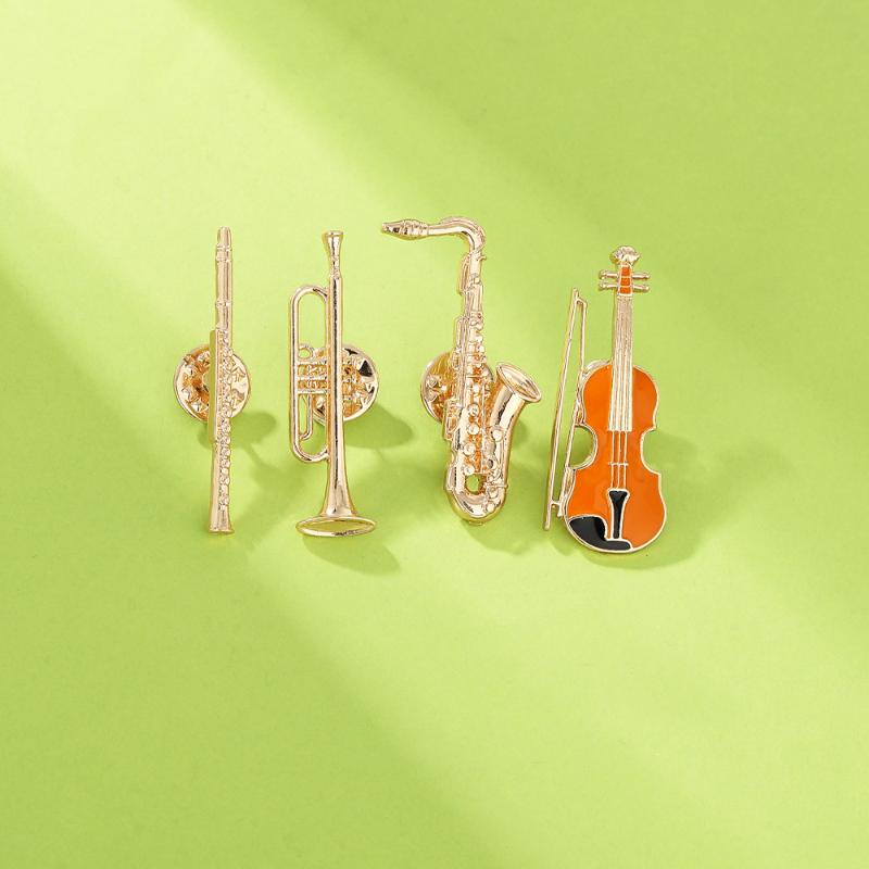 1 шт. Забавная эмалевая брошь  – обзор и цена Musical Instrument In Orchestra